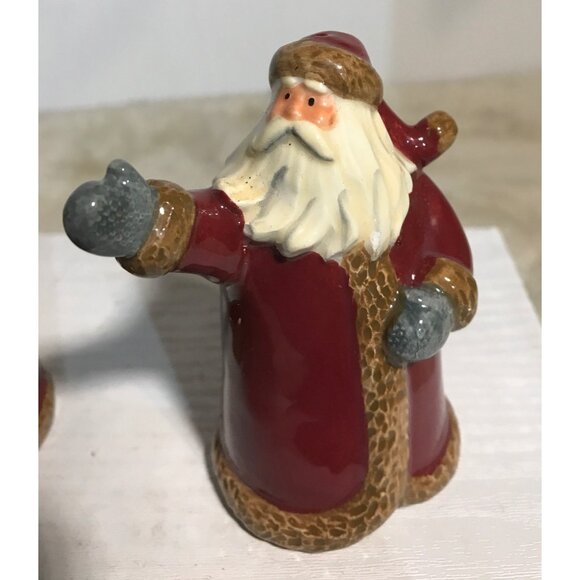 Vintage Santa Claus Salt & Pepper Shaker Set Ceramic Holiday Table Decor - Picture 6 of 9